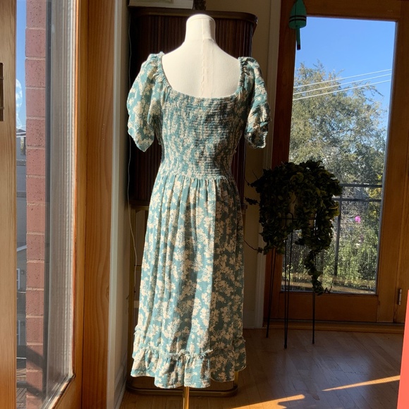 Free People Floral Sea foam Dress - Picture 5 of 7